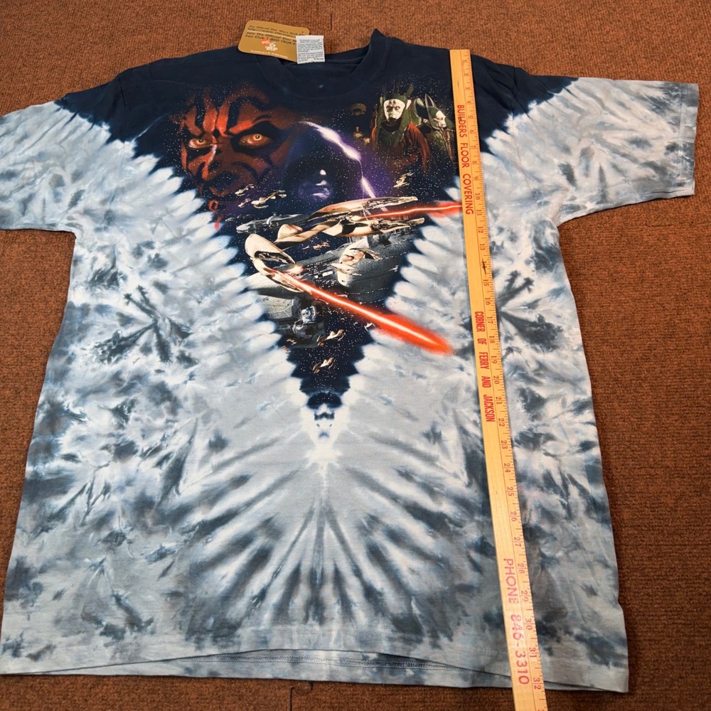 Liquid Blue Star Wars Darth Maul Tie Dye Shirt Mens XL Episode I Phantom Menace - Picture 6 of 9